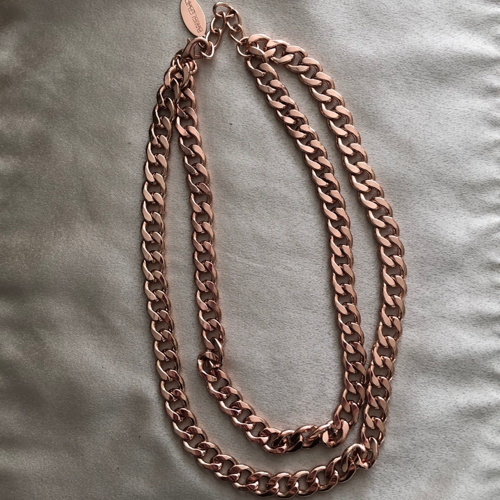 Baublebar Rose Gold Double Chain Necklace